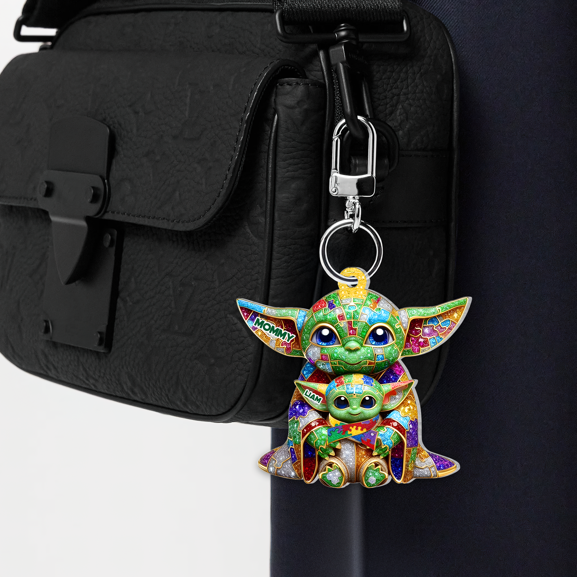 “Mommy is the Heart of the Galaxy” – Personalized Keychain for Moms, Perfect Gift for Mother's Day, Grandma & More Keychains PopCulturePrints