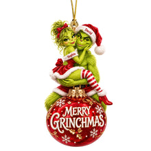 Load image into Gallery viewer, Merry Grinchmas - Naughty Couple Christmas Ornament Ornament PopCulturePrints

