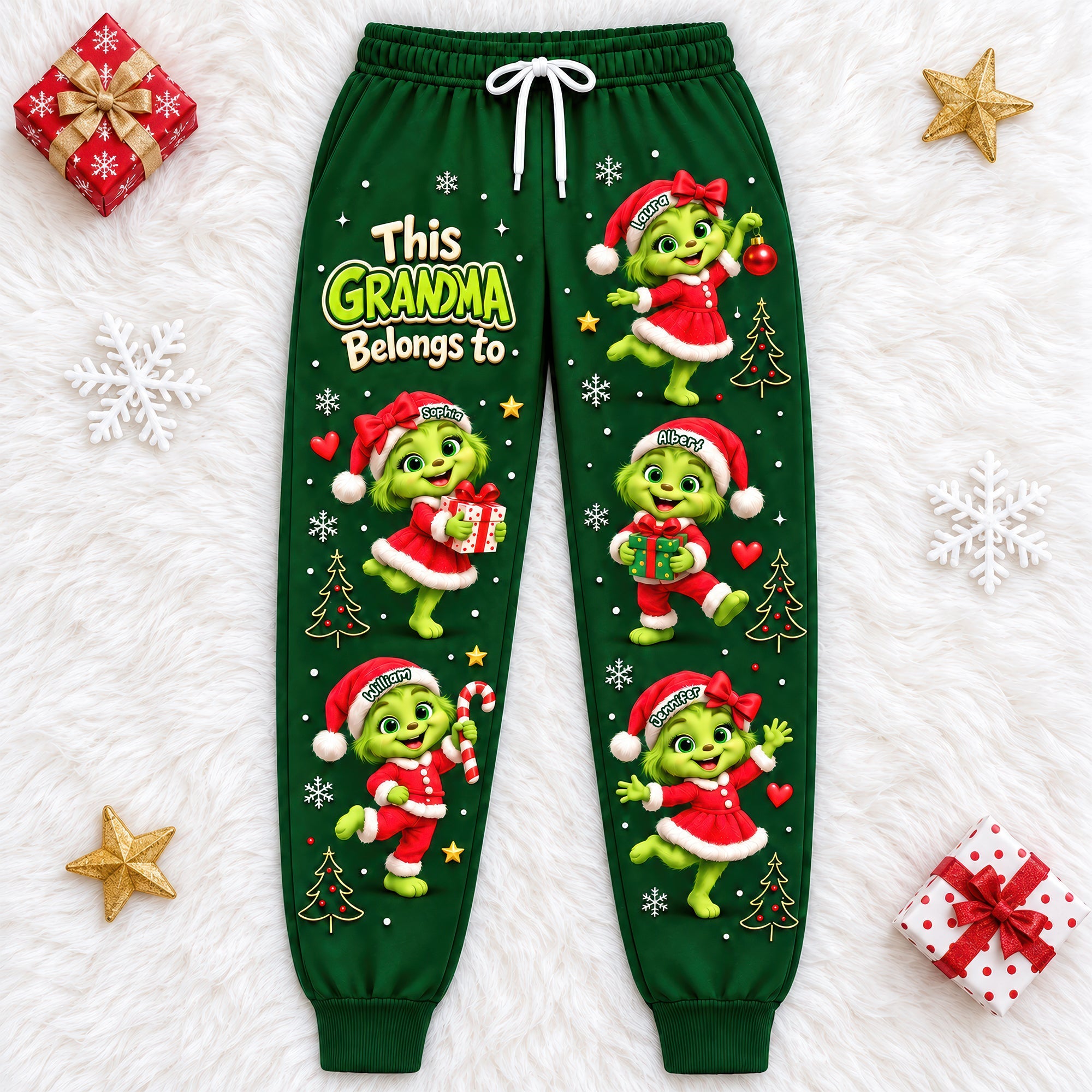 Cozy Christmas Sweatpants - Personalized Gift for Grandma