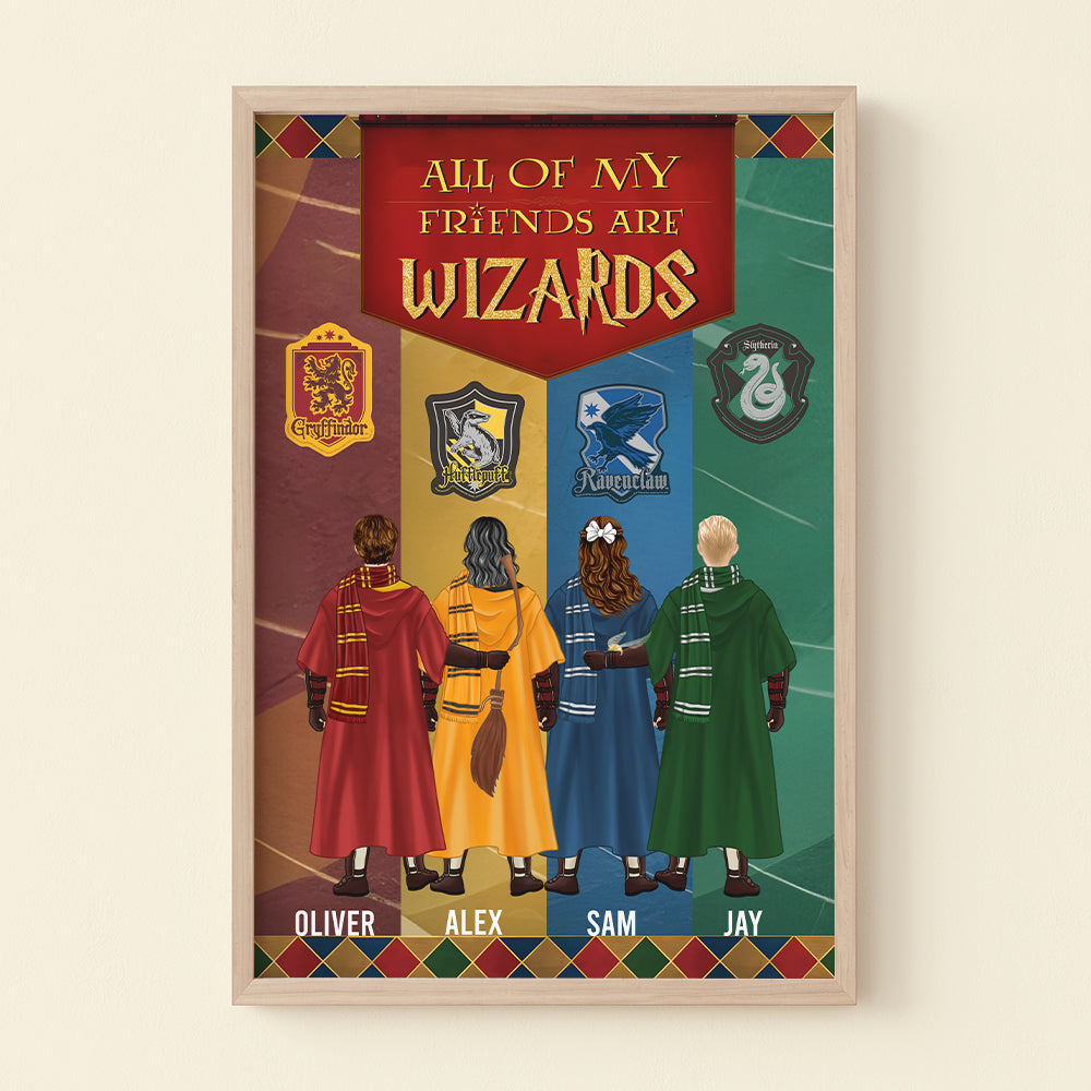 Personalized Wizard Friend Poster - All of My Friends Are Wizards