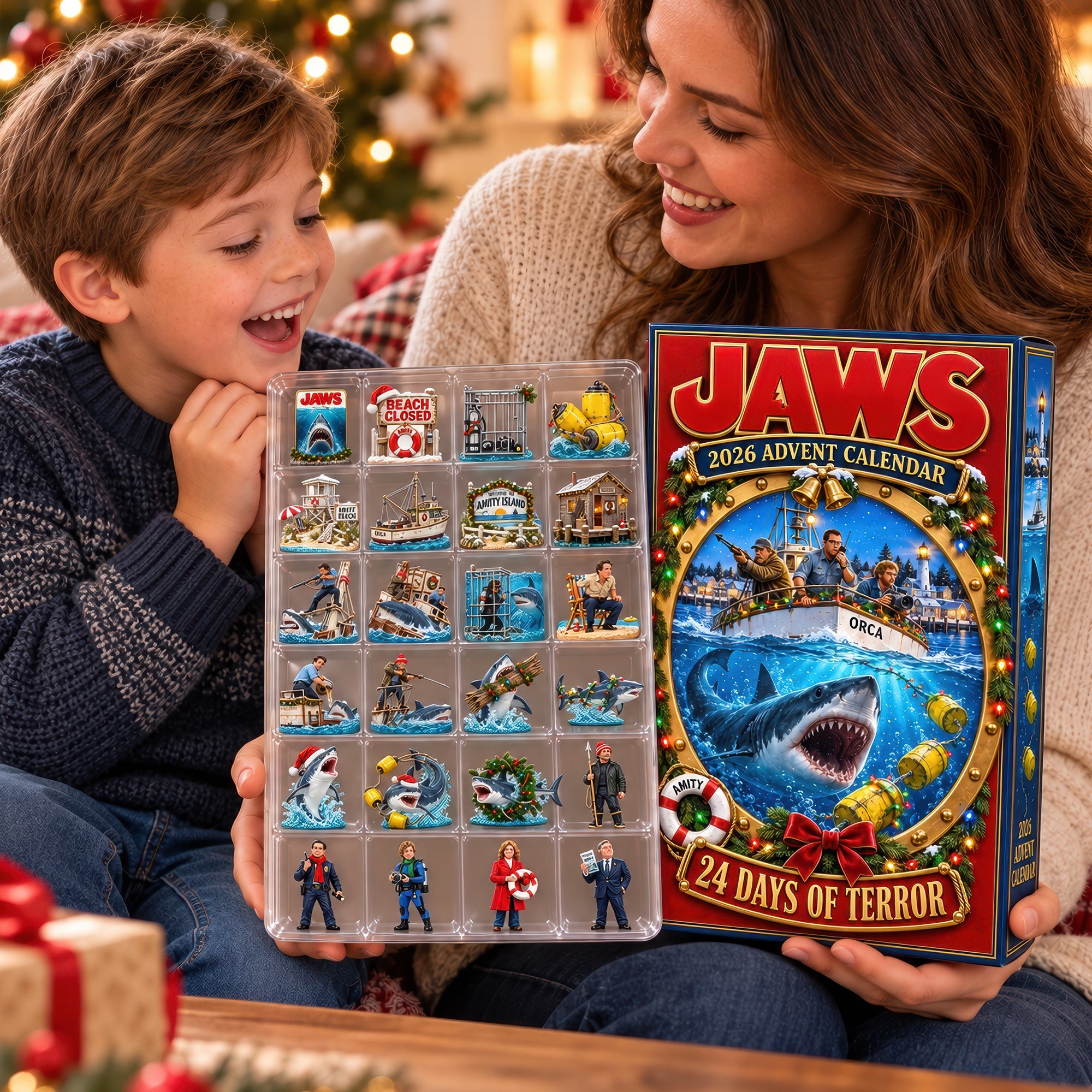 "Unwrap 24 Days of Terror This Holiday Season" - The Leviathan Of The Deep Advent Calendar Blind Box - Personalized Christmas Gift for Fans of Classic Movies, Pop Culture Enthusiasts, and Holiday Lovers