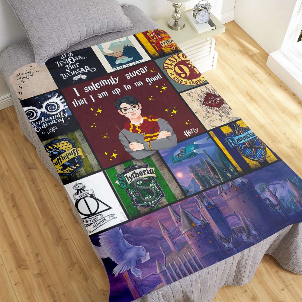 Magical Christmas Blanket for Wizard Enthusiasts