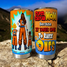 Load image into Gallery viewer, Super Saiyan Mom Tumbler - Personalized Gift for Moms &amp; Grandmas Tumbler Cup PopCulturePrints
