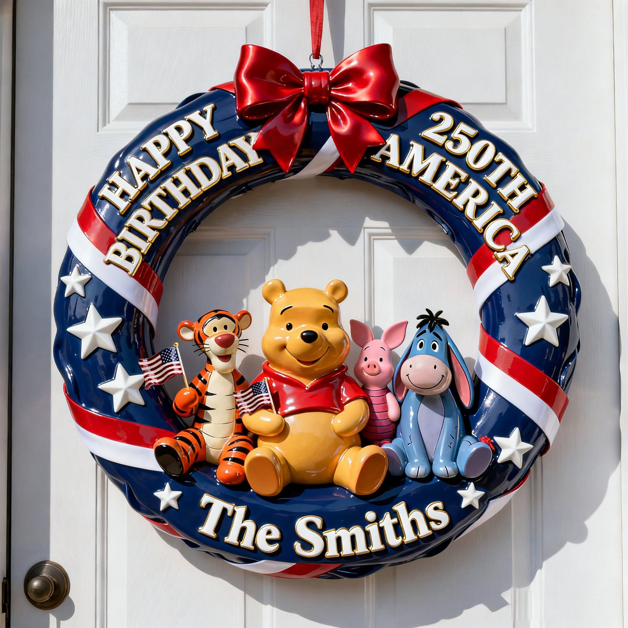 Celebrate the USA's 250th Anniversary with Adorable Characters - Personalized Wood Sign Gift Wood Sign PopCulturePrints