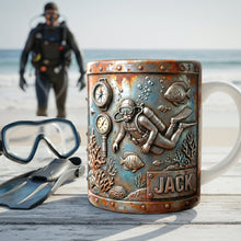 Load image into Gallery viewer, Dive Into Adventure! Ocean Adventure Coffee Mug – Personalized Gifts for Scuba Diving Lovers
