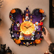 Load image into Gallery viewer, "Time to Spook!" - Spooky Halloween Acrylic Hanging Wall Clock - Personalized Gift for Kids, Friends, and Family
