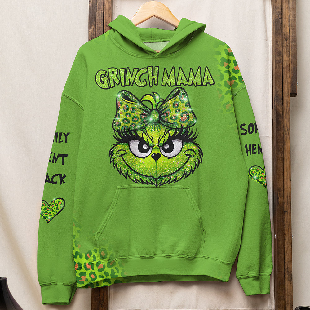 Custom Grinch Mama Christmas 3D Sweatshirt AOP Products PopCulturePrints