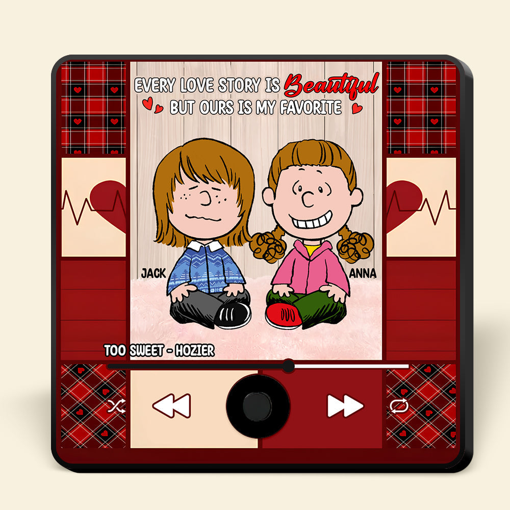 Personalized Music Fridge Magnet for Couples - Our Love Story Fridge Magnet PopCulturePrints