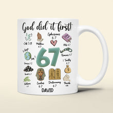 Load image into Gallery viewer, God Did It First! - Personalized Christian Coffee Mug for Faith Lovers Coffee Mug PopCulturePrints
