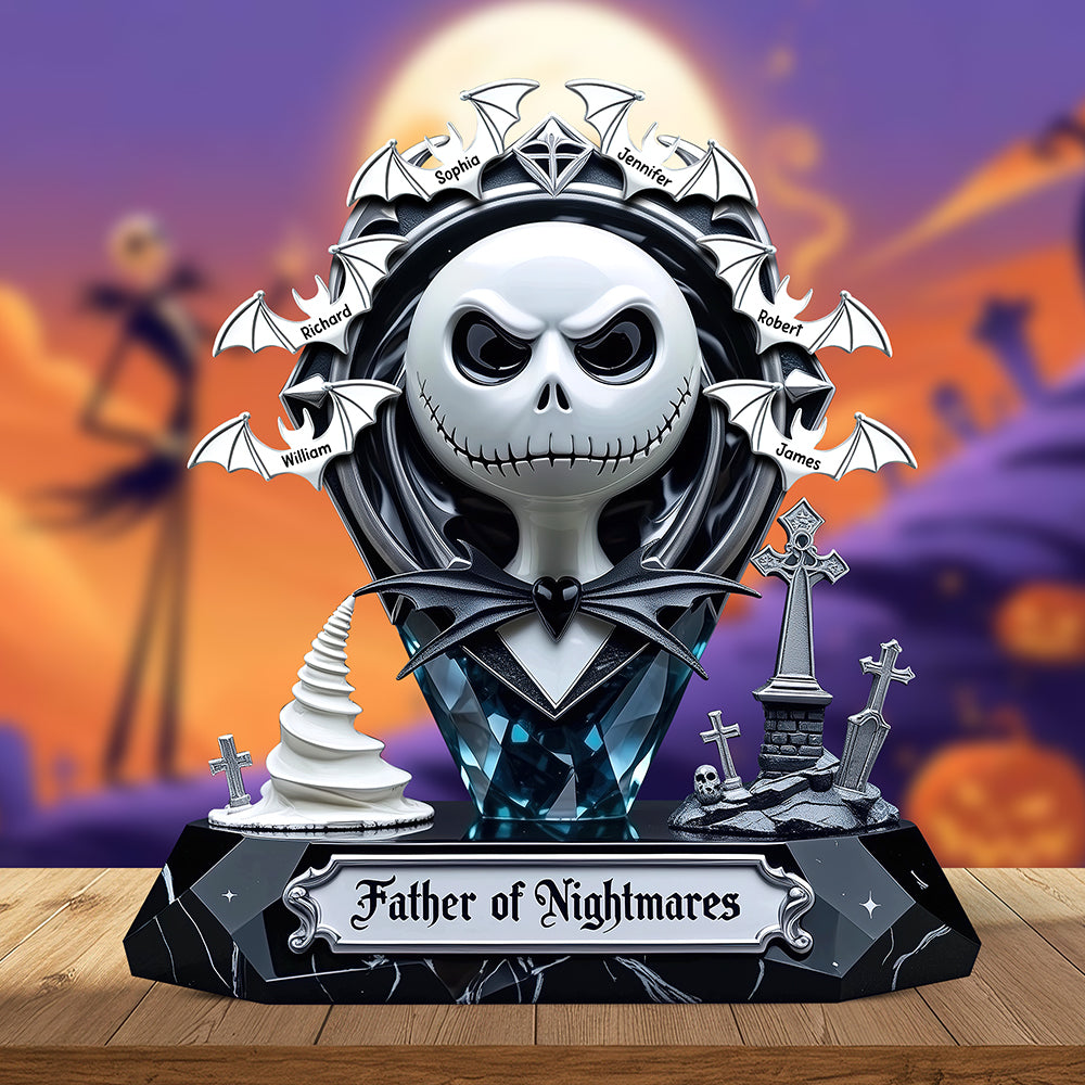 "Embrace the Dark Side, Dad!" - Father Of Nightmares Acrylic Plaque - Personalized Gift for Dad, Grandpa, or any Horror Fan Shaped Plaques PopCulturePrints