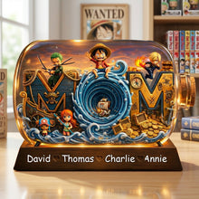 Load image into Gallery viewer, Family Adventure Crew - Personalized Acrylic Plaque Gift for Mom &amp; Grandma Shaped Plaques PopCulturePrints
