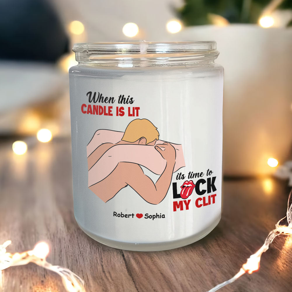 Personalized Naughty Scented Candle for Couples Scented Candle PopCulturePrints