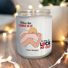 Load image into Gallery viewer, Personalized Naughty Scented Candle for Couples Scented Candle PopCulturePrints
