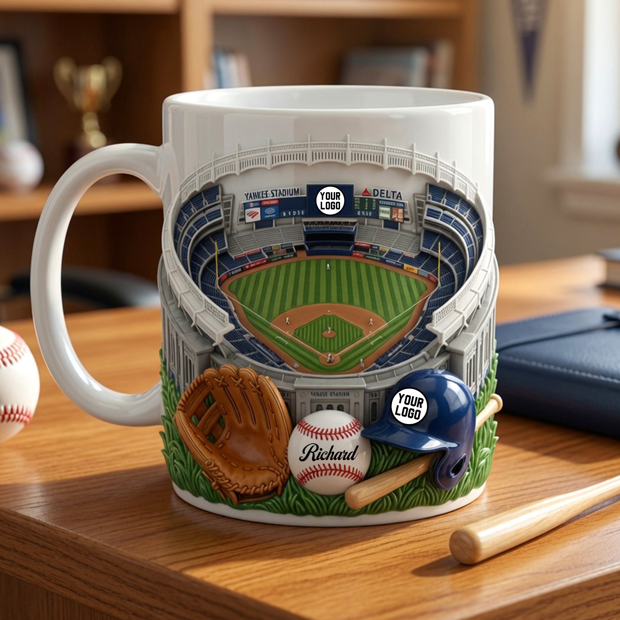 “Sip Your Game Day Spirit!” - Personalized Stadium Coffee Mug for Sport Lovers