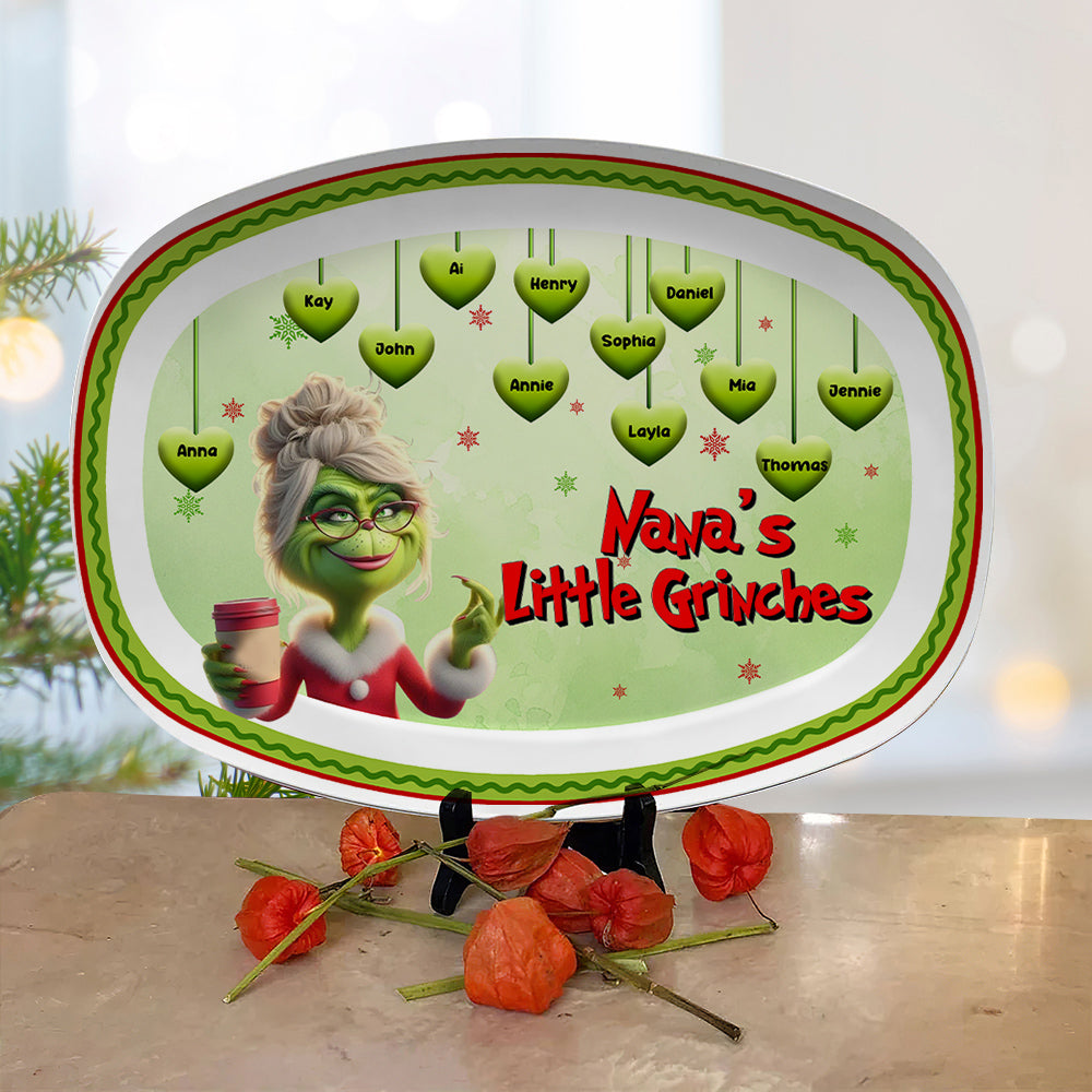 Custom Grandma's Christmas Grinch Resin Plate Plates PopCulturePrints
