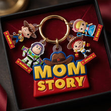 Load image into Gallery viewer, “Celebrate Mom’s Love with a Personal Touch” - Lovely Characters Acrylic Tag Keychain - Custom Gift for Moms and Grandmas Keychains PopCulturePrints
