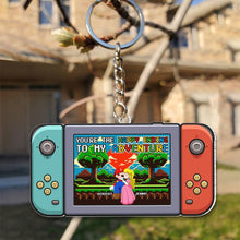 Load image into Gallery viewer, Personalized Adventure Ending Keychain Keychains PopCulturePrints
