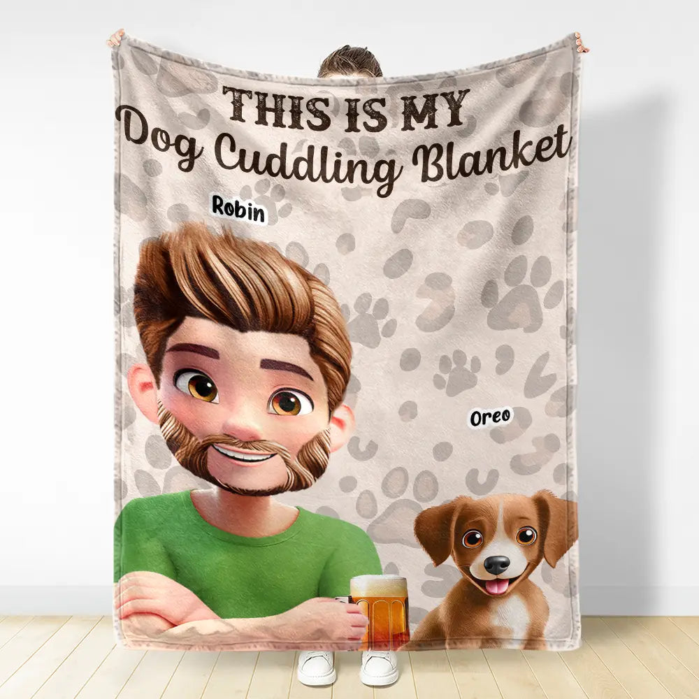 “This Is My Cat Cuddling Blanket” - Personalized Fleece Blanket for Cat Lovers & Pet Owners Fleece Blanket PopCulturePrints