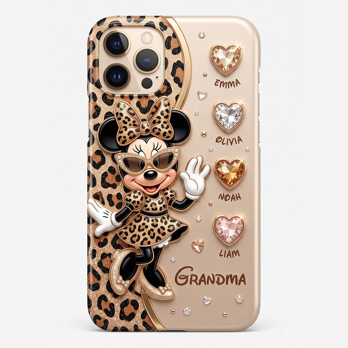 Leopard Fancy Nana Phone Case - A Unique Personalized Gift for Grandma Phone Case PopCulturePrints