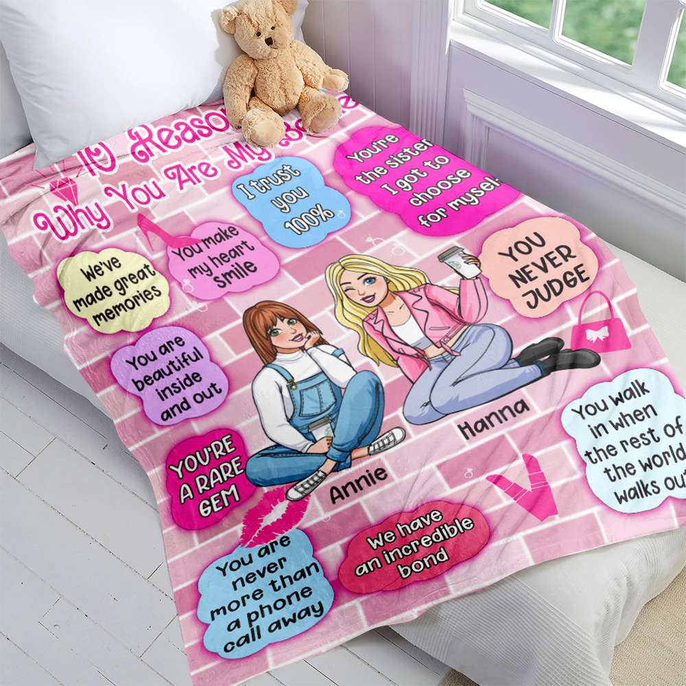 Personalized Best Friends Blanket - 10 Reasons You're My Bestie