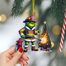 Load image into Gallery viewer, Personalized Firefighter Christmas Ornament - Saving Christmas Spirit Ornament PopCulturePrints

