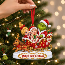 Load image into Gallery viewer, Celebrate Baby's First Christmas - Personalized Ornament Ornament PopCulturePrints
