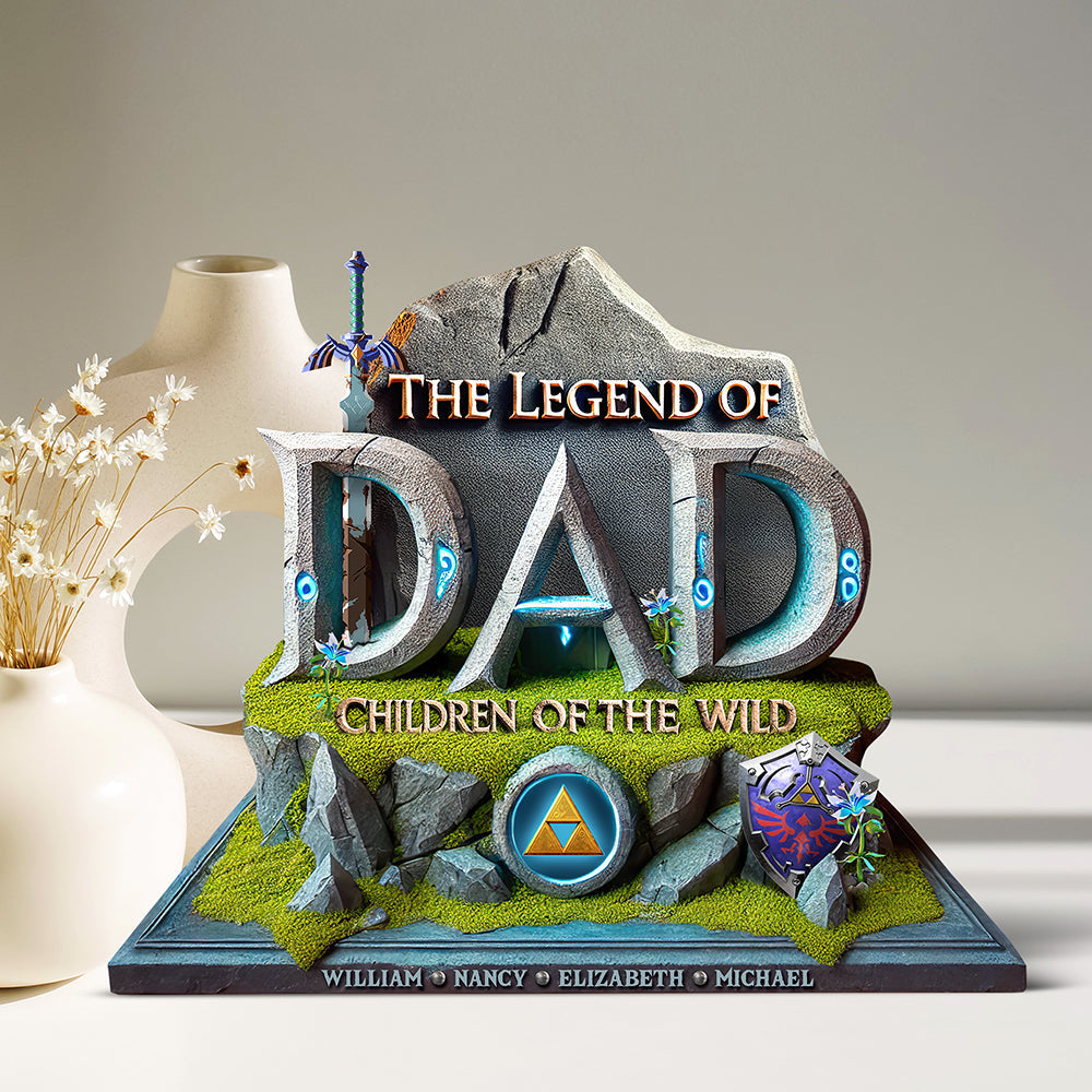 The Legend of Dad - Custom Acrylic Plaque Gift for Fathers and Grandfathers Shaped Plaques PopCulturePrints