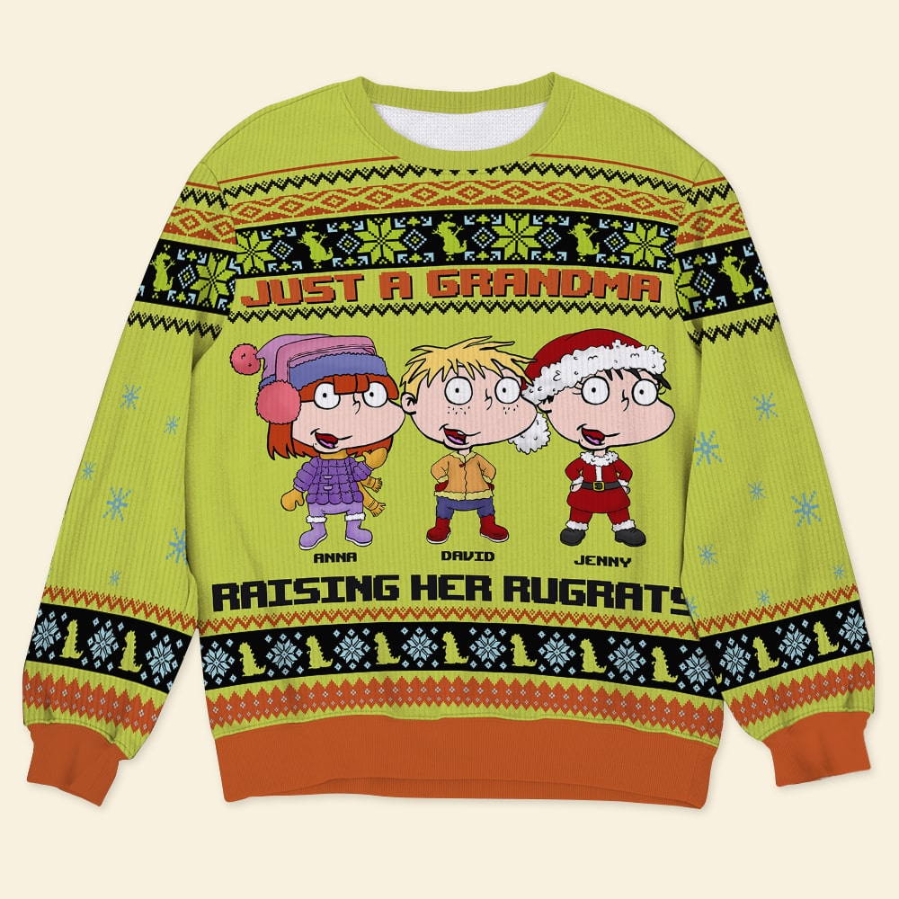 Personalized Grandma's Rugrats Christmas Sweater - Funny Custom Gift