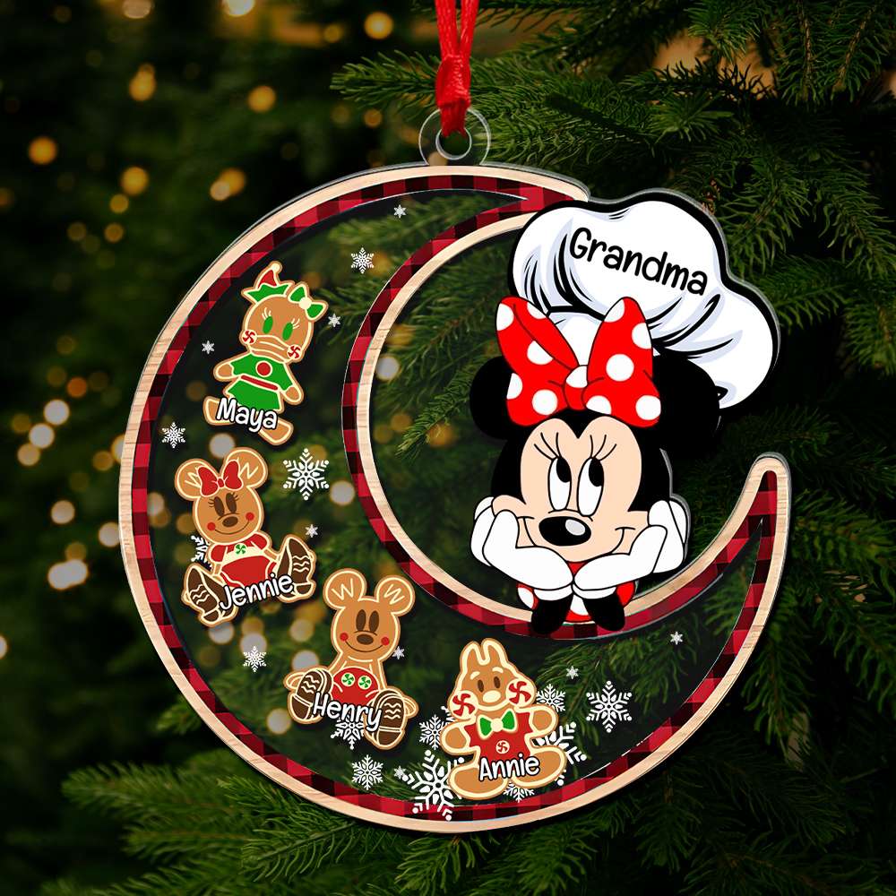 Personalized Christmas Ornament for Grandma - Minnie Mouse Design Ornament PopCulturePrints