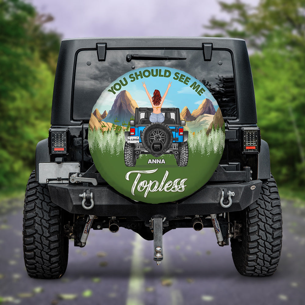 Personalized 'You Should See Me Topless' Spare Tire Cover