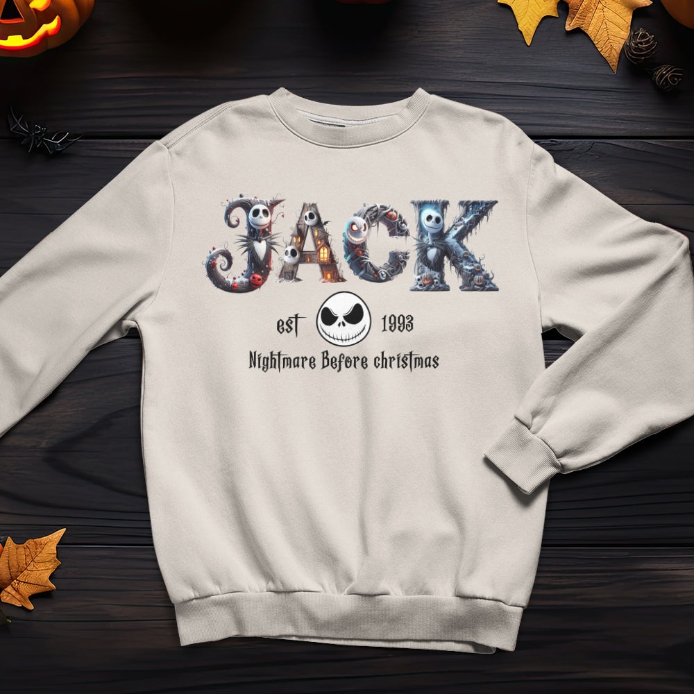 Personalized Movie Fan Christmas Sweatshirt - Nightmare Before Christmas Theme