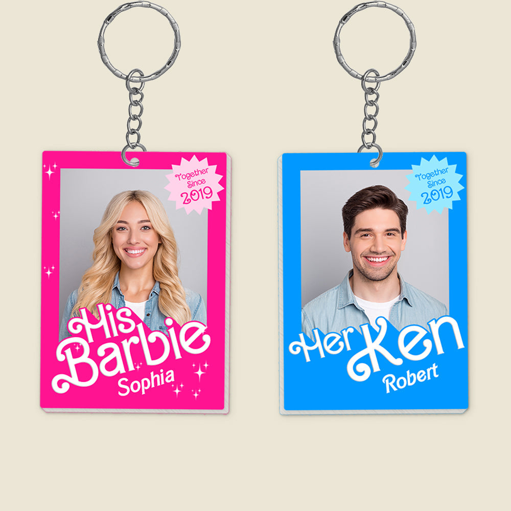 Shop Personalized Barbie & Ken Couple Keychains | Unique Couple Gifts | Valentine's Day Gifts Keychains PopCulturePrints