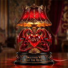 Load image into Gallery viewer, Together We Rule the Realm - Dragon Couple Acrylic Light Box - Personalized Gift for Couples Light Box PopCulturePrints
