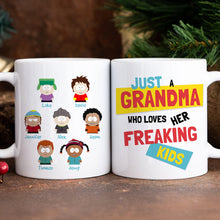 Load image into Gallery viewer, Personalized Christmas Mug for Grandma - Cartoon Kids Design Coffee Mug PopCulturePrints
