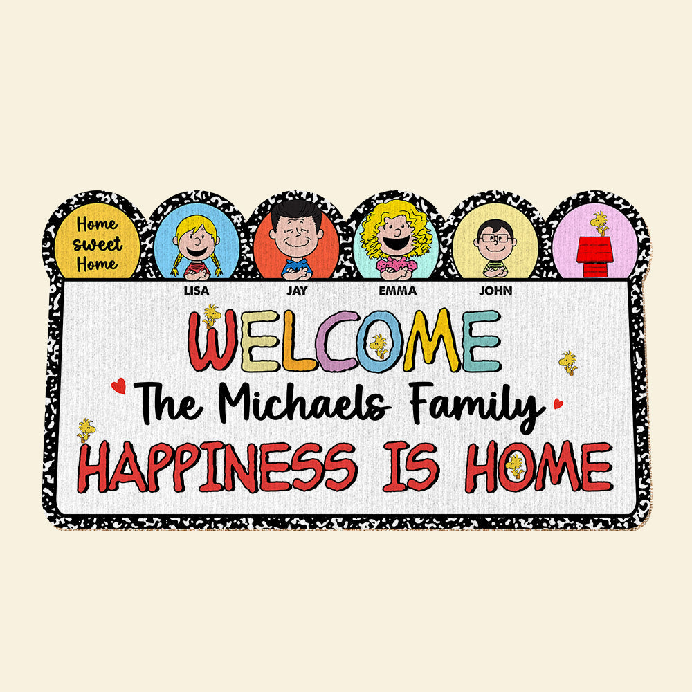 Personalized Peanuts Welcome Doormat