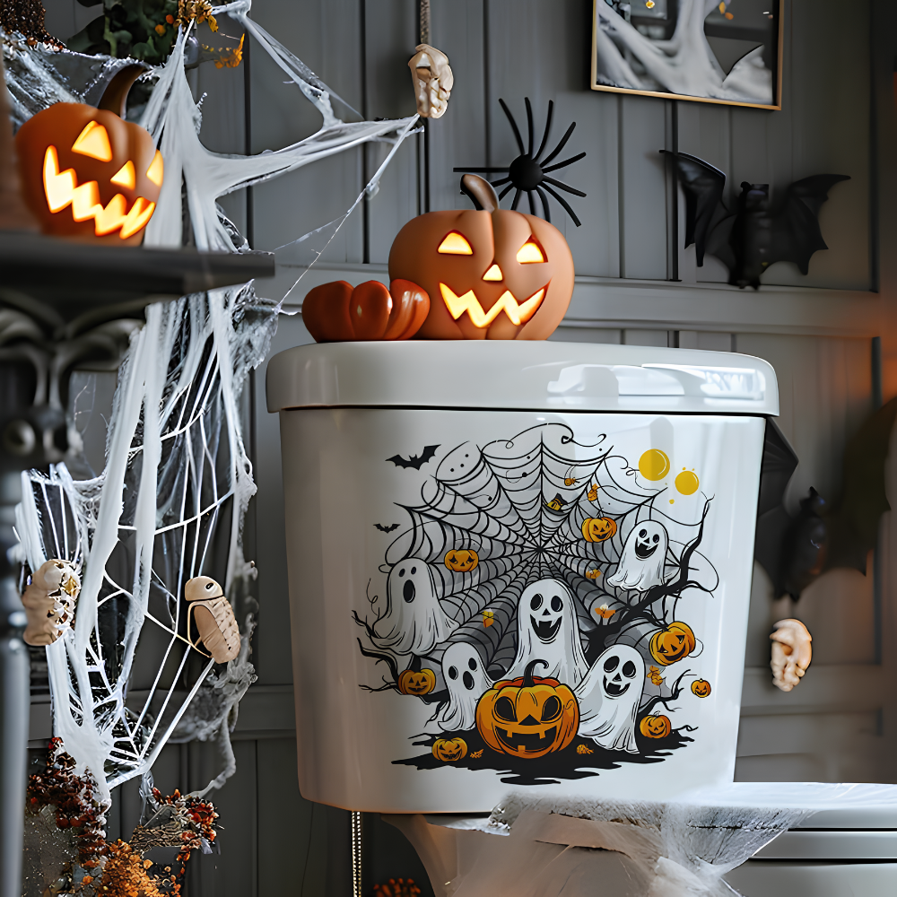 Spooky Halloween Ghost Decal for Fans