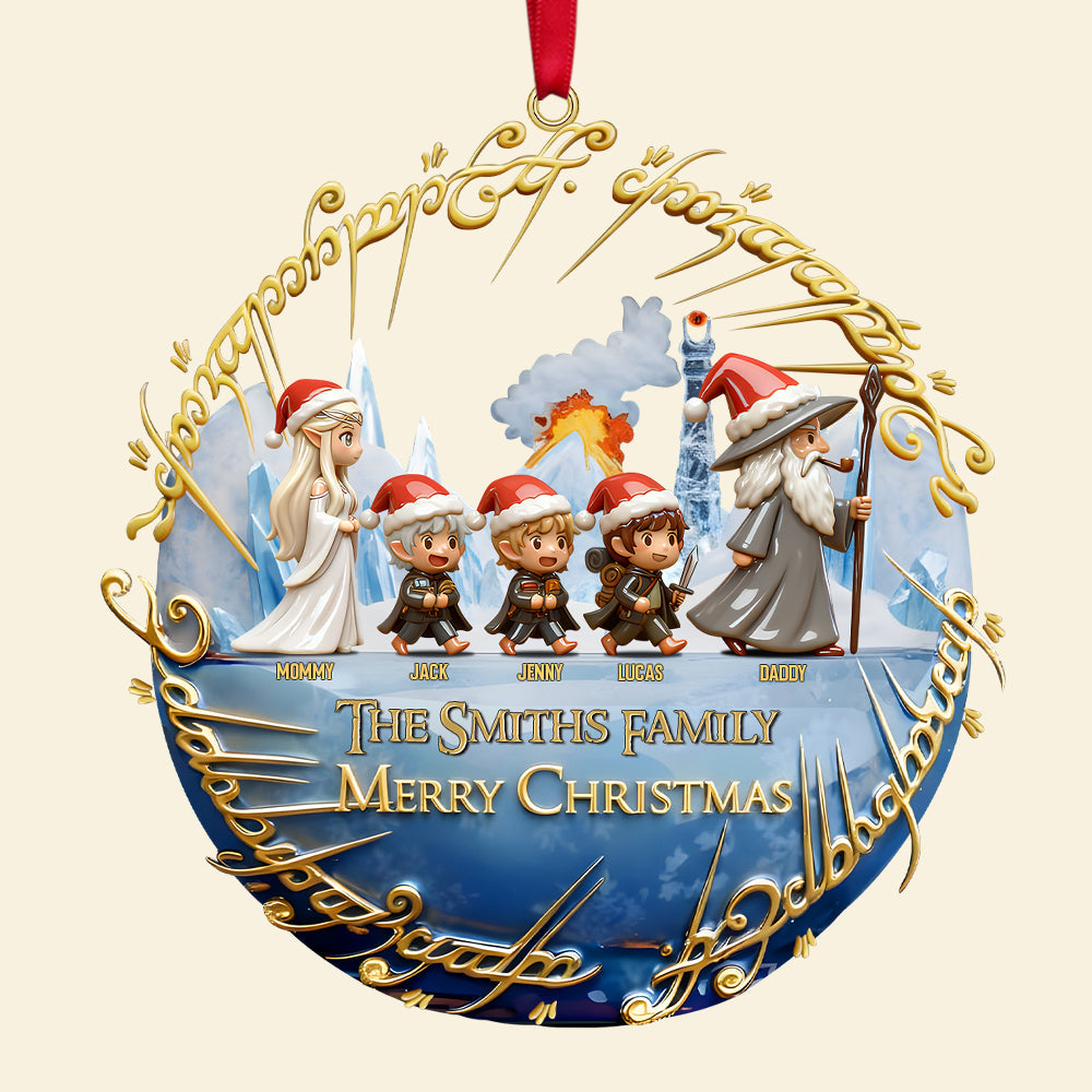 Journey to Fantasy: Family Walking Ornament - Personalized Gift for Christmas Ornament PopCulturePrints