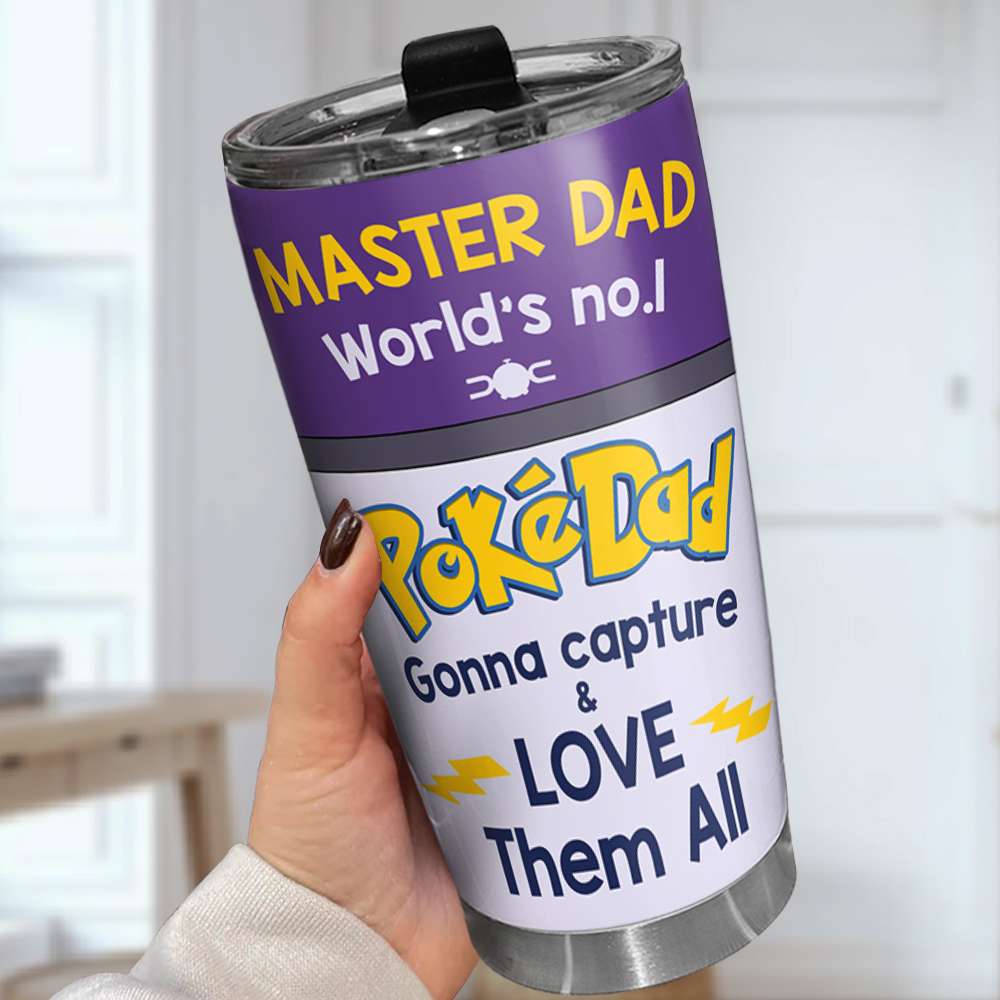 Customized Master Dad Tumbler - PokéDad Edition