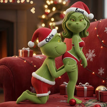 Load image into Gallery viewer, Naughty Couple Custom Shape Pillow - Perfect Personalized Christmas Gifts Pillow PopCulturePrints
