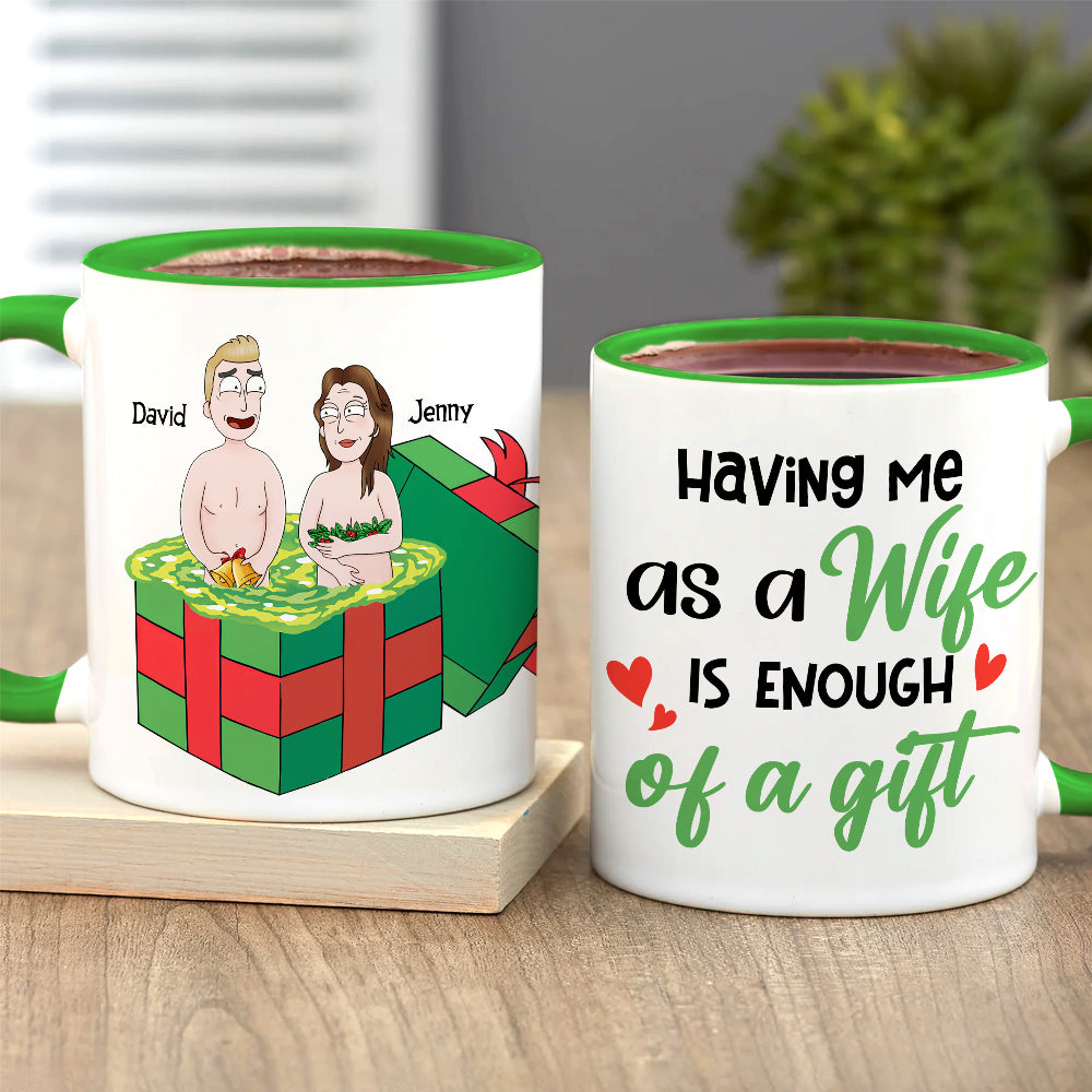Personalized Funny Couple Christmas Mug - Custom Gift for Him Coffee Mug PopCulturePrints