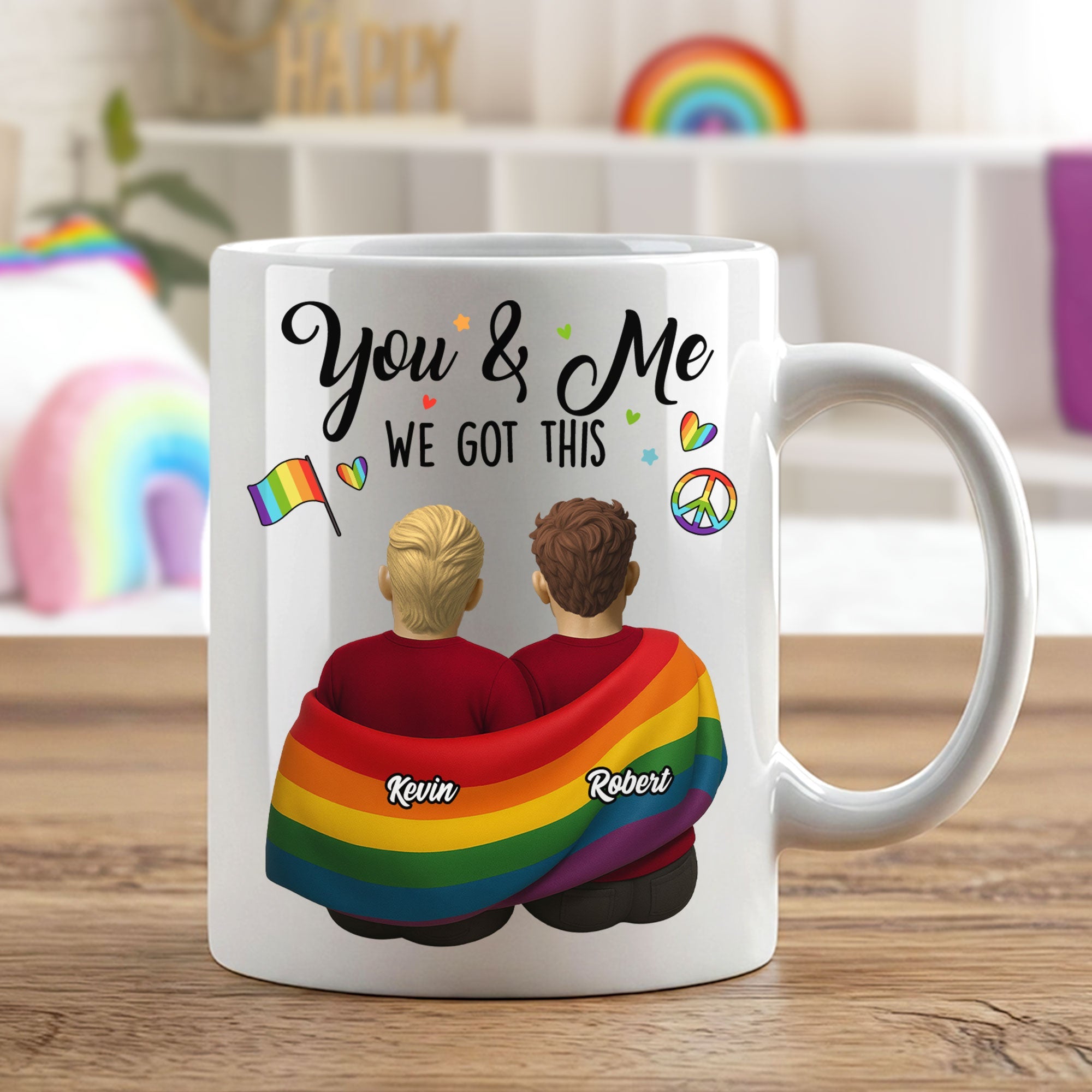 You & Me, We Got This - Personalized LGBT Couple Mug - Unique Gift for Lovers & Friends Coffee Mug PopCulturePrints