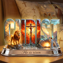 Load image into Gallery viewer, ‘He is Risen’ - Jesus Christ Resurrection Holy Light Box, Custom Personalized Gift for Christians, Perfect for Easter Celebrations Light Box PopCulturePrints
