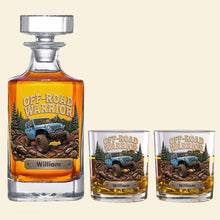 Load image into Gallery viewer, “Unleash the Warrior Within” - Rugged Trail Warrior Decanter Set - Personalized Gifts for Off-Road Lovers Bottle PopCulturePrints
