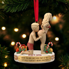 Load image into Gallery viewer, I Adore You and Love Every Part of You - Naughty Couple Ornament - Personalized Gift for Couples Ornament PopCulturePrints
