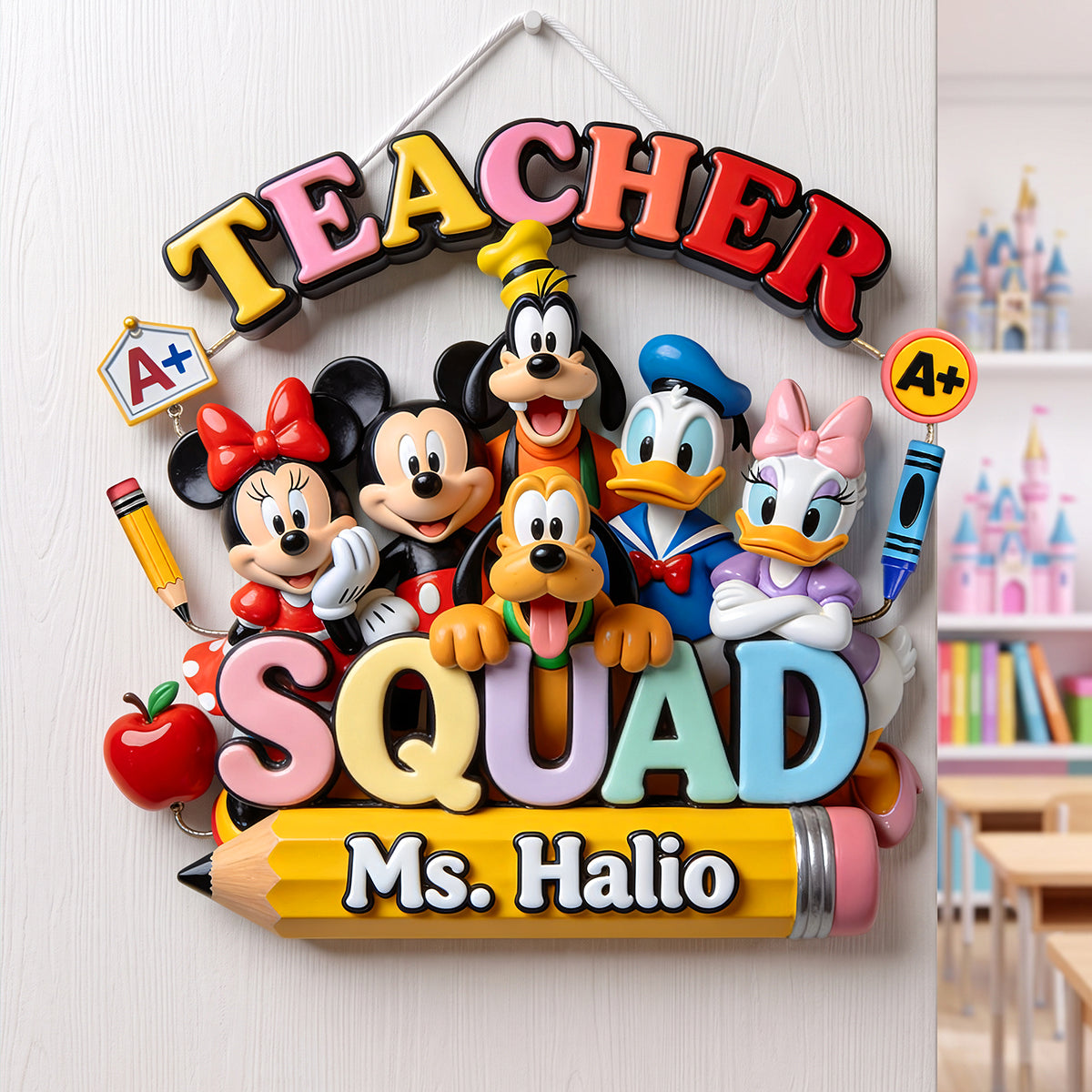 "Celebrate Your Teacher Squad!" - Personalized Teacher Acrylic Sign - A Unique Gift for Educators and School Staff Acrylic Sign PopCulturePrints