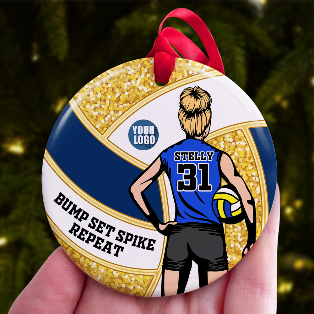 Custom Volleyball Player Ornament - Personalized Gift Ornament PopCulturePrints