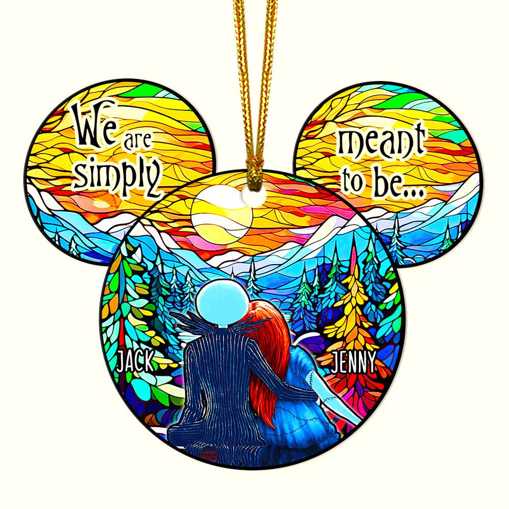 Personalized Christmas Ornament for Couples - Meant to Be Ornament PopCulturePrints