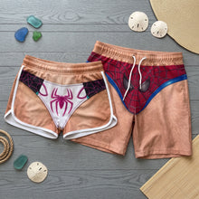 Load image into Gallery viewer, Unleash Your Superhero Spirit - Chaos Couple Beach Shorts Set - Personalized Gift for Couples
