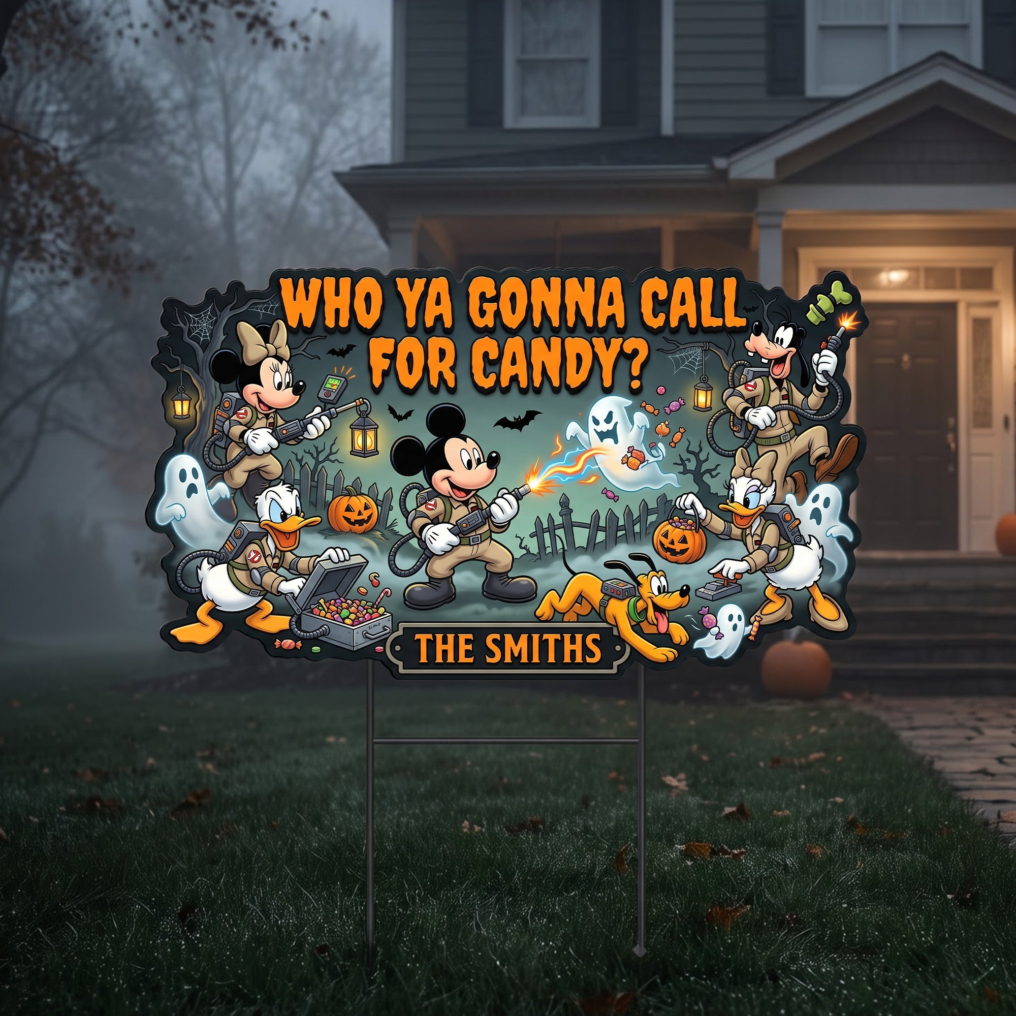 Who Ya Gonna Call For Candy? - Personalized Halloween Yard Sign for Families