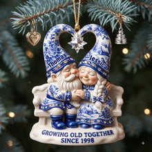 Load image into Gallery viewer, Growing Old Together - Couple Toile de Jouy Acrylic Ornament - Personalized Christmas Gifts
